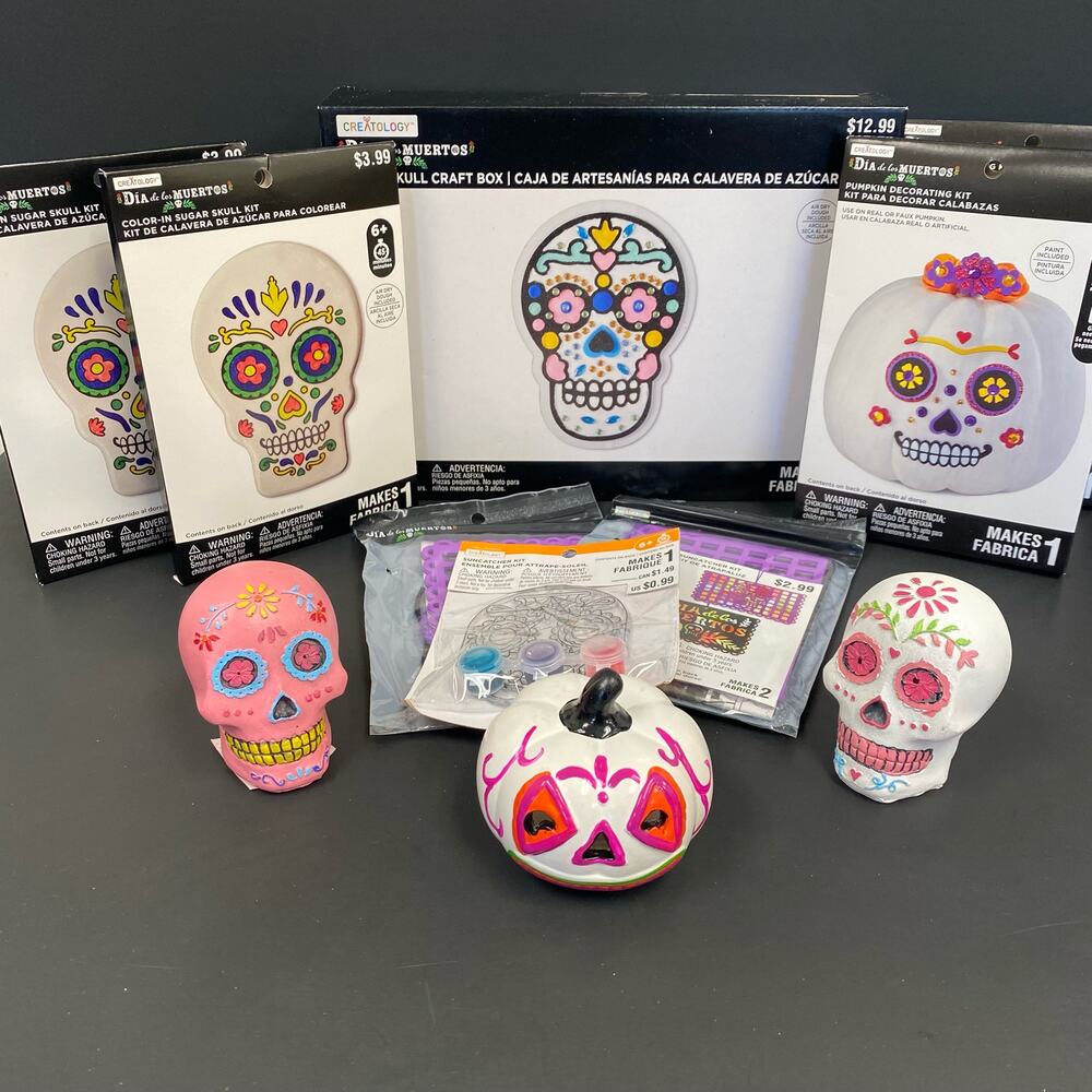 11pc Bundle Dia de los Muertos Halloween Kids Crafts